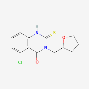 molecular formula C13H13ClN2O2S B2954777 5-Chloro-3-(oxolan-2-ylmethyl)-2-sulfanylidene-1H-quinazolin-4-one CAS No. 2309630-87-1