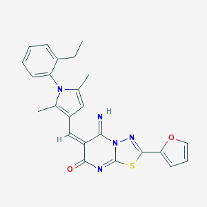 6-{[1-(2-ethylphenyl)-2,5-dimethyl-1H-pyrrol-3-yl]methylene}-2-(2-furyl)-5-imino-5,6-dihydro-7H-[1,3,4]thiadiazolo[3,2-a]pyrimidin-7-one