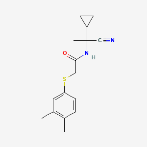 N-(1-cyano-1-cyclopropylethyl)-2-[(3,4-dimethylphenyl)sulfanyl]acetamide