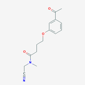 molecular formula C15H18N2O3 B2954782 4-(3-acetylphenoxy)-N-(cyanomethyl)-N-methylbutanamide CAS No. 1311938-23-4