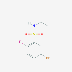 molecular formula C9H11BrFNO2S B2954784 5-Bromo-2-fluoro-N-isopropylbenzenesulfonamide CAS No. 1795721-81-1