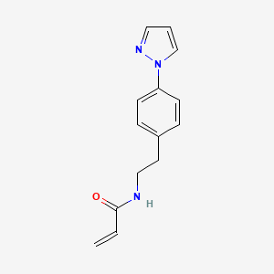 molecular formula C14H15N3O B2954788 N-{2-[4-(1H-pyrazol-1-yl)phenyl]ethyl}prop-2-enamide CAS No. 2094518-41-7
