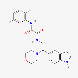 molecular formula C25H32N4O3 B2954791 N1-(2,5-dimethylphenyl)-N2-(2-(1-methylindolin-5-yl)-2-morpholinoethyl)oxalamide CAS No. 922068-03-9