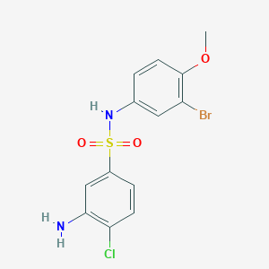 3-amino-N-(3-bromo-4-methoxyphenyl)-4-chlorobenzene-1-sulfonamide