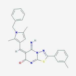 6-[(1-benzyl-2,5-dimethyl-1H-pyrrol-3-yl)methylene]-5-imino-2-(3-methylphenyl)-5,6-dihydro-7H-[1,3,4]thiadiazolo[3,2-a]pyrimidin-7-one