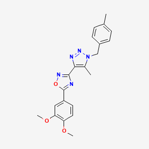 5-(3,4-dimethoxyphenyl)-3-(5-methyl-1-(4-methylbenzyl)-1H-1,2,3-triazol-4-yl)-1,2,4-oxadiazole