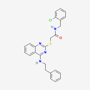 N-(2-chlorobenzyl)-2-((4-(phenethylamino)quinazolin-2-yl)thio)acetamide
