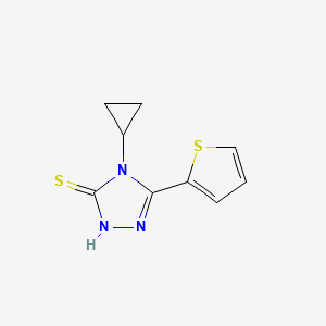molecular formula C9H9N3S2 B2954824 4-cyclopropyl-5-thien-2-yl-4H-1,2,4-triazole-3-thiol CAS No. 660417-22-1
