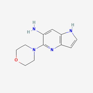 molecular formula C11H14N4O B2954825 5-morpholino-1H-pyrrolo[3,2-b]pyridin-6-amine CAS No. 2168281-11-4