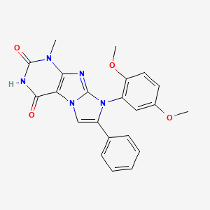 8-(2,5-dimethoxyphenyl)-1-methyl-7-phenyl-1H-imidazo[2,1-f]purine-2,4(3H,8H)-dione