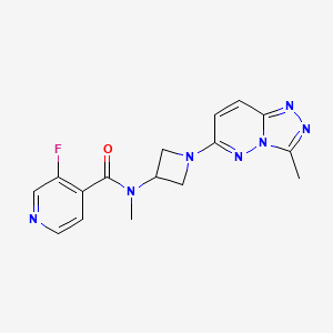 molecular formula C16H16FN7O B2954837 3-fluoro-N-methyl-N-(1-(3-methyl-[1,2,4]triazolo[4,3-b]pyridazin-6-yl)azetidin-3-yl)isonicotinamide CAS No. 2320416-85-9