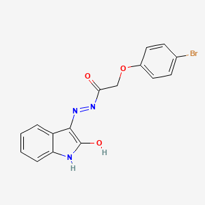2-(4-bromophenoxy)-N'-[(3E)-2-oxo-1,2-dihydro-3H-indol-3-ylidene]acetohydrazide