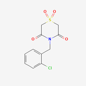 molecular formula C11H10ClNO4S B2954849 4-(2-氯苄基)-1lambda~6~,4-噻嗪-1,1,3,5-四酮 CAS No. 338793-66-1