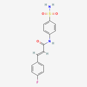 molecular formula C15H13FN2O3S B2954852 (2E)-3-(4-fluorophenyl)-N-(4-sulfamoylphenyl)prop-2-enamide CAS No. 328270-88-8