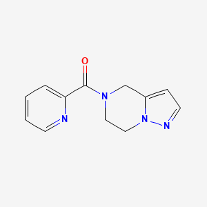 molecular formula C12H12N4O B2954865 (6,7-dihydropyrazolo[1,5-a]pyrazin-5(4H)-yl)(pyridin-2-yl)methanone CAS No. 2034592-35-1