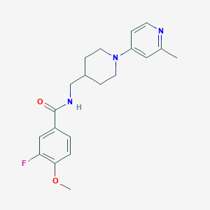 molecular formula C20H24FN3O2 B2954866 3-fluoro-4-methoxy-N-((1-(2-methylpyridin-4-yl)piperidin-4-yl)methyl)benzamide CAS No. 2034382-08-4