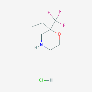 molecular formula C7H13ClF3NO B2954869 2-乙基-2-(三氟甲基)吗啉盐酸盐 CAS No. 2044870-93-9