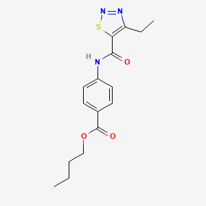 molecular formula C16H19N3O3S B2954871 Butyl 4-[(4-ethylthiadiazole-5-carbonyl)amino]benzoate CAS No. 899731-34-1