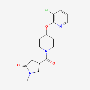 4-(4-((3-Chloropyridin-2-yl)oxy)piperidine-1-carbonyl)-1-methylpyrrolidin-2-one