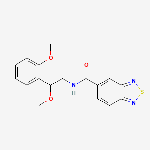 molecular formula C17H17N3O3S B2954877 N-(2-methoxy-2-(2-methoxyphenyl)ethyl)benzo[c][1,2,5]thiadiazole-5-carboxamide CAS No. 1795419-10-1