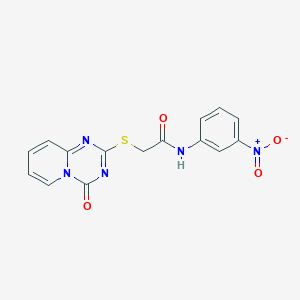N-(3-nitrophenyl)-2-(4-oxopyrido[1,2-a][1,3,5]triazin-2-yl)sulfanylacetamide