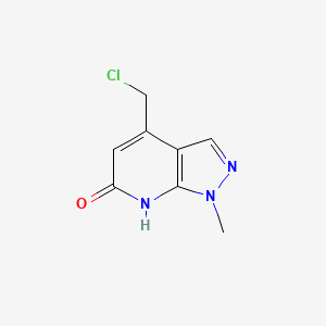 molecular formula C8H8ClN3O B2954896 4-(Chloromethyl)-1-methyl-1H-pyrazolo[3,4-b]pyridin-6-ol CAS No. 937603-90-2
