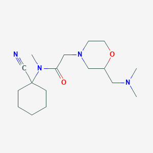 molecular formula C17H30N4O2 B2954898 N-(1-cyanocyclohexyl)-2-{2-[(dimethylamino)methyl]morpholin-4-yl}-N-methylacetamide CAS No. 1384659-51-1