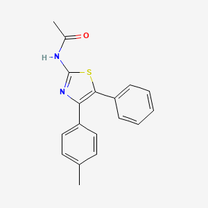 molecular formula C18H16N2OS B2954917 N-[4-(4-methylphenyl)-5-phenyl-1,3-thiazol-2-yl]acetamide CAS No. 312727-47-2