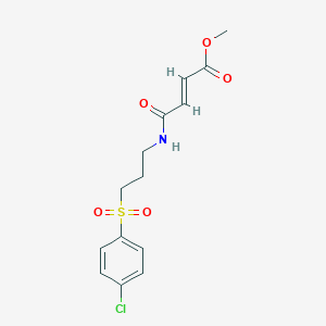 molecular formula C14H16ClNO5S B2954920 Methyl (E)-4-[3-(4-chlorophenyl)sulfonylpropylamino]-4-oxobut-2-enoate CAS No. 2411338-14-0
