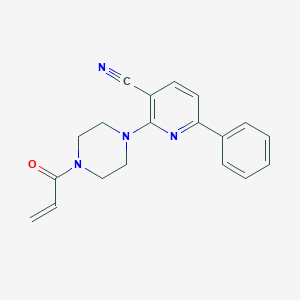 molecular formula C19H18N4O B2954923 6-Phenyl-2-[4-(prop-2-enoyl)piperazin-1-yl]pyridine-3-carbonitrile CAS No. 2396580-45-1