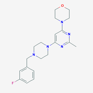4-(6-{4-[(3-Fluorophenyl)methyl]piperazin-1-yl}-2-methylpyrimidin-4-yl)morpholine