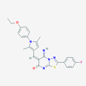 6-{[1-(4-ethoxyphenyl)-2,5-dimethyl-1H-pyrrol-3-yl]methylene}-2-(4-fluorophenyl)-5-imino-5,6-dihydro-7H-[1,3,4]thiadiazolo[3,2-a]pyrimidin-7-one