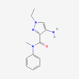 molecular formula C13H16N4O B2954960 4-Amino-1-ethyl-N-methyl-n-phenyl-1H-pyrazole-3-carboxamide CAS No. 1479789-10-0