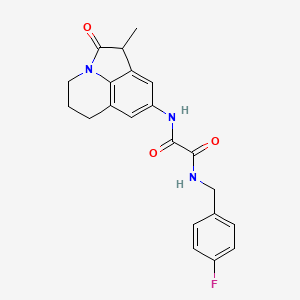 N1-(4-fluorobenzyl)-N2-(1-methyl-2-oxo-2,4,5,6-tetrahydro-1H-pyrrolo[3,2,1-ij]quinolin-8-yl)oxalamide