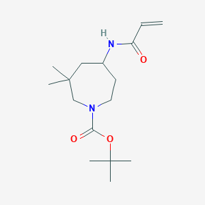 molecular formula C16H28N2O3 B2954971 Tert-butyl 3,3-dimethyl-5-(prop-2-enoylamino)azepane-1-carboxylate CAS No. 2411288-83-8