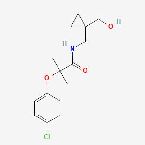 2-(4-chlorophenoxy)-N-((1-(hydroxymethyl)cyclopropyl)methyl)-2-methylpropanamide