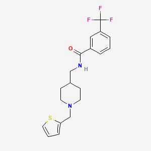 N-((1-(thiophen-2-ylmethyl)piperidin-4-yl)methyl)-3-(trifluoromethyl)benzamide
