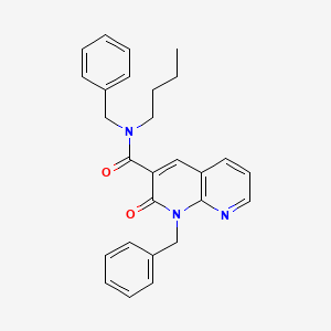 molecular formula C27H27N3O2 B2954985 N,1-dibenzyl-N-butyl-2-oxo-1,2-dihydro-1,8-naphthyridine-3-carboxamide CAS No. 1005305-95-2