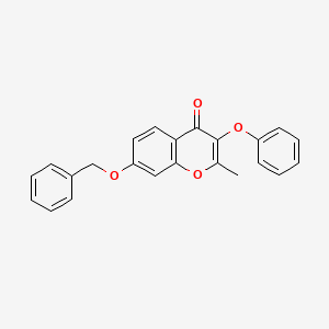 molecular formula C23H18O4 B2954987 7-(benzyloxy)-2-methyl-3-phenoxy-4H-chromen-4-one CAS No. 294854-35-6