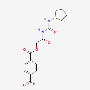 molecular formula C16H18N2O5 B2954989 [2-(环戊基氨基甲酰氨基)-2-氧代乙基] 4-甲酰基苯甲酸酯 CAS No. 805258-10-0