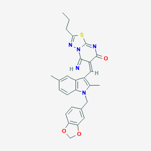 6-{[1-(1,3-benzodioxol-5-ylmethyl)-2,5-dimethyl-1H-indol-3-yl]methylene}-5-imino-2-propyl-5,6-dihydro-7H-[1,3,4]thiadiazolo[3,2-a]pyrimidin-7-one