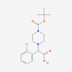 molecular formula C17H23ClN2O4 B2954990 2-(4-Boc-piperazinyl)-2-(2-chlorophenyl)acetic acid CAS No. 885272-96-8