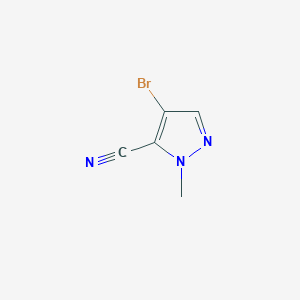 molecular formula C5H4BrN3 B2954992 4-溴-1-甲基-1H-吡唑-5-腈 CAS No. 327099-80-9