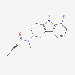 molecular formula C17H16F2N2O B2954994 N-(6,8-Difluoro-2,3,4,9-tetrahydro-1H-carbazol-3-yl)-N-methylbut-2-ynamide CAS No. 2411293-10-0