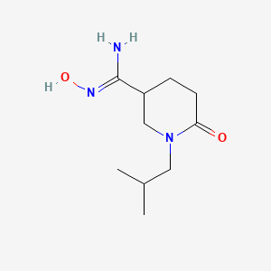 N'-Hydroxy-1-(2-methylpropyl)-6-oxopiperidine-3-carboximidamide