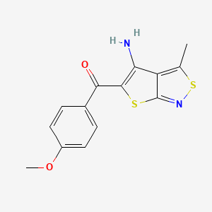 (4-Amino-3-methylthieno[2,3-c]isothiazol-5-yl)(4-methoxyphenyl)methanone