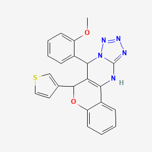 7-(2-methoxyphenyl)-6-(thiophen-3-yl)-7,12-dihydro-6H-chromeno[4,3-d]tetrazolo[1,5-a]pyrimidine
