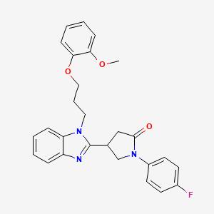 1-(4-fluorophenyl)-4-{1-[3-(2-methoxyphenoxy)propyl]-1H-benzimidazol-2-yl}pyrrolidin-2-one