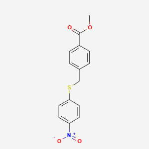 molecular formula C15H13NO4S B2955011 Methyl 4-[(4-nitrophenyl)sulfanylmethyl]benzoate CAS No. 159584-01-7