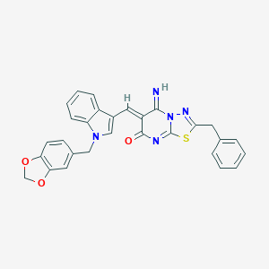 6-{[1-(1,3-benzodioxol-5-ylmethyl)-1H-indol-3-yl]methylene}-2-benzyl-5-imino-5,6-dihydro-7H-[1,3,4]thiadiazolo[3,2-a]pyrimidin-7-one